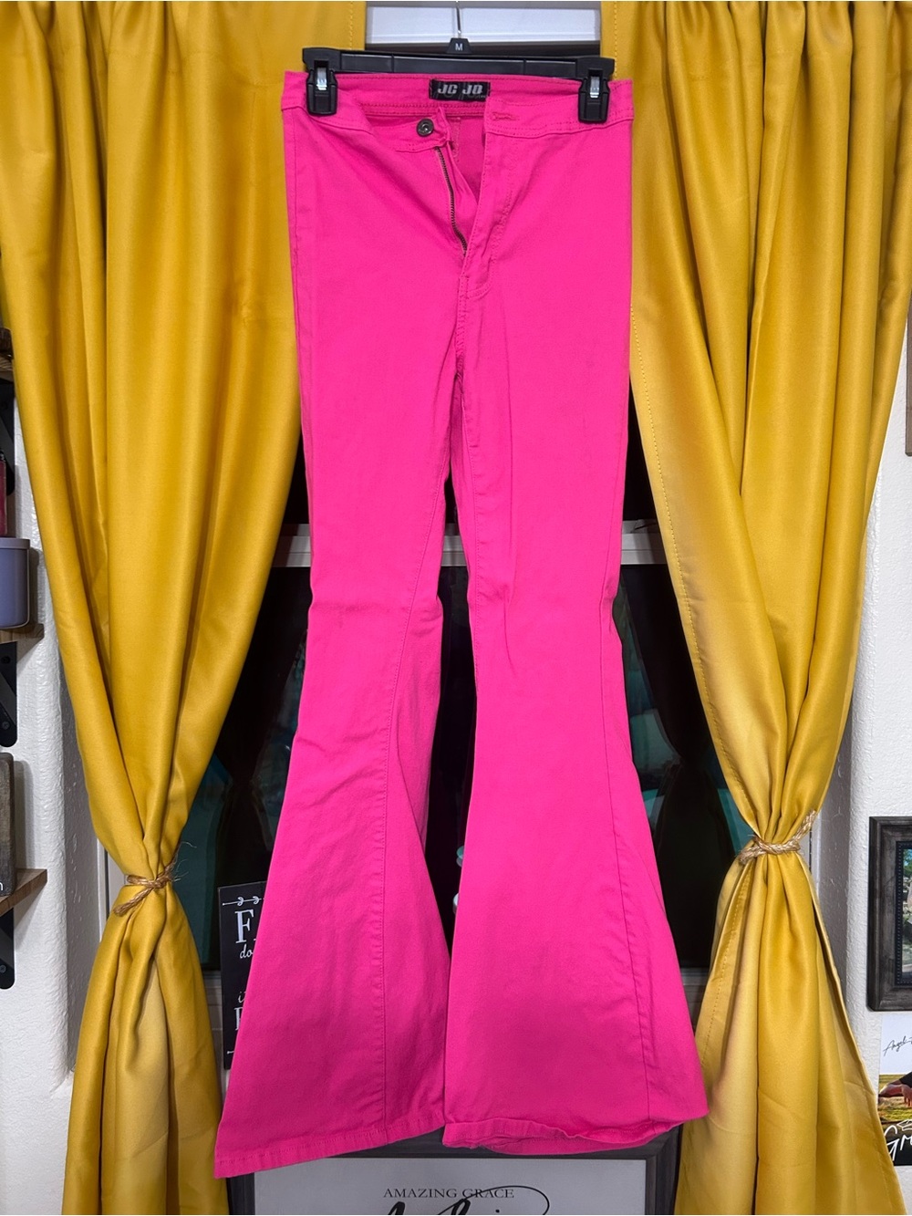 Hot Pink Flared Jeans